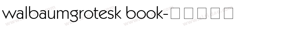 walbaumgrotesk book字体转换